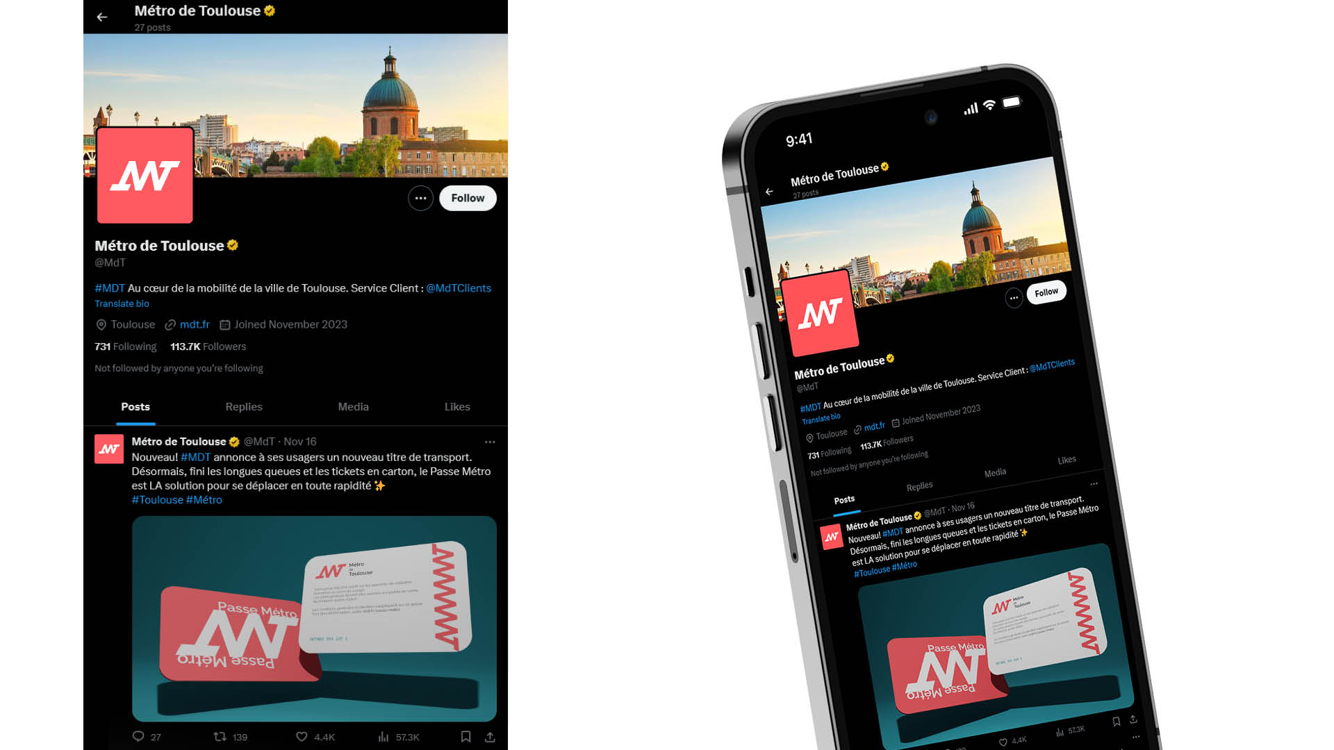 Official Twitter Account Mockup
